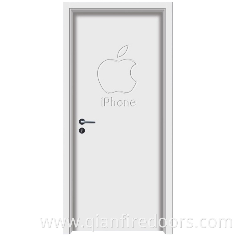 white front single solid wooden entrance hard design fire rated apple wood door